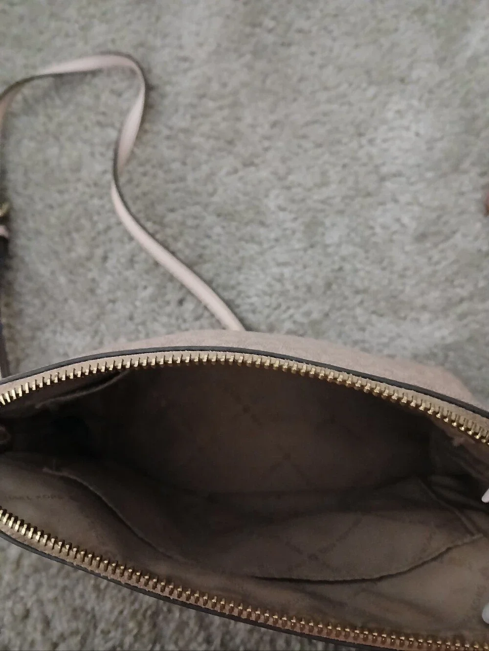 Michael Kors Blush Logo Crossbody with Gold Chain